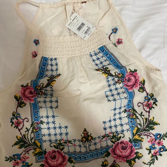 Free People Tops - Free People Embroidered Tank - NWT